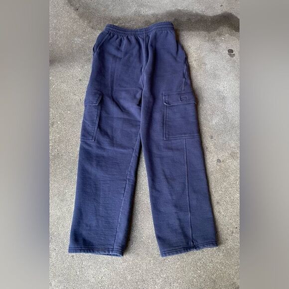 Vintage 90s Members Mark By Russell Athletic Cargo Sweatpants Size Medium Blue - Picture 5 of 5